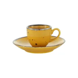 Cottage Yellow, Set 6 Tazze Caffe con piatto - Weissestal