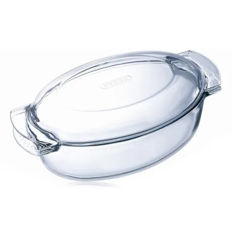 Casseruola ovale pyrex Cm.38 Lt.5,8 con coperchio