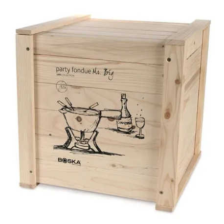 Fonduta al formaggio/cioccolato, Mr. Big per 12 persone set di 17 pezzi Lt.6,5 Cm.33x30 - Boska