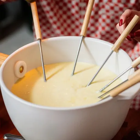 Fonduta al formaggio/cioccolato, Mr. Big per 12 persone set di 17 pezzi Lt.6,5 Cm.33x30 - Boska