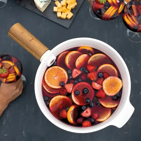 Fonduta al formaggio/cioccolato, Mr. Big per 12 persone set di 17 pezzi Lt.6,5 Cm.33x30 - Boska