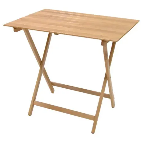 Tavolo legno pieghevole da birreria in faggio naturale Cm.80x60