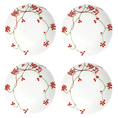 Fil Rouge Bacche, Piatto fondo 4 pezzi - Taitu