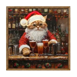 Quadro led, Gatto al bar Cm.60x60 - Palais Royal