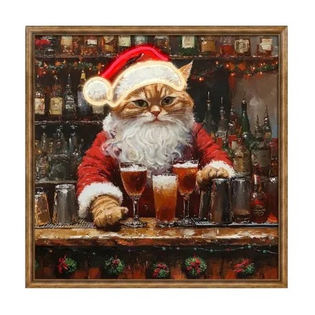 Quadro led, Gatto al bar Cm.60x60 - Palais Royal