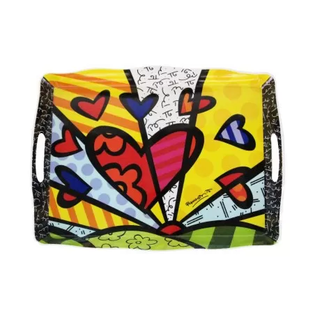 Vassoio rettangolare Melammina cm. 47x35 - Romero Britto