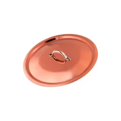 Coperchio in rame stagnato Cm.20 con 1 ponticello - Agnelli