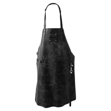 Grembiule bbq Mr. Smith in pelle nera con tracolla regolabile - Boska