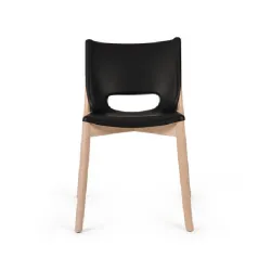 Poele Chair, Sedia monoscocca nero - Alessi