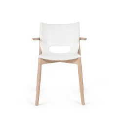 Poele Chair, Sedia monoscocca con braccioli bianco - Alessi