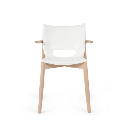 Poele Chair, Sedia monoscocca con braccioli bianco - Alessi