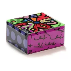 Scatola porta gioie in vetro "farfalla" - Romero Britto
