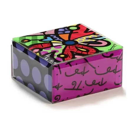 Scatola porta gioie in vetro "farfalla" - Romero Britto