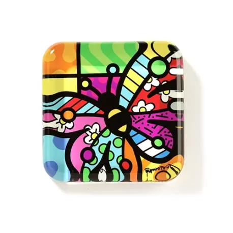Fermacarte in vetro "farfalla" - Romero Britto