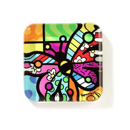 Fermacarte in vetro "farfalla" - Romero Britto