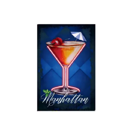 Quadro led ricaricabile con USB, Manhattan happy Cm.40x60 - Palais Royal