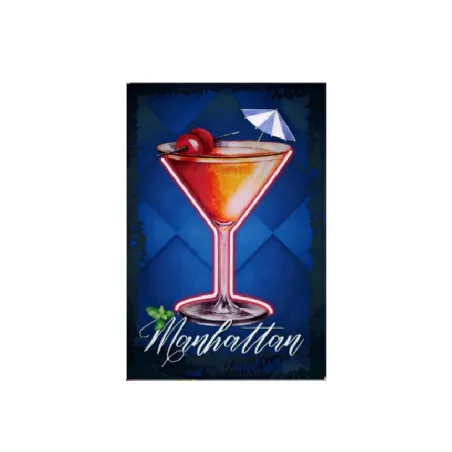 Quadro led ricaricabile con USB, Manhattan happy Cm.40x60 - Palais Royal