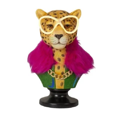 Vanessa, Busto leopardo con occhiali a led Cm.40 - Palais Royal