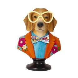 Ettore, Busto cane con occhiali a led Cm.40 - Palais Royal