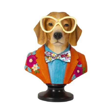 Ettore, Busto cane con occhiali a led Cm.40 - Palais Royal