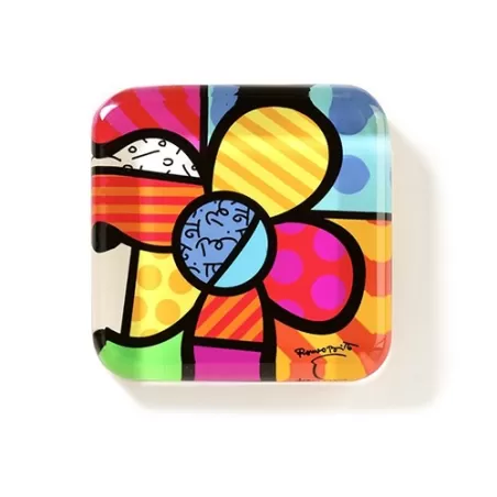 Fermacarte in vetro "fiore" - Romero Britto
