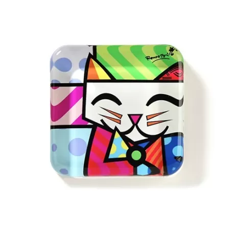 Fermacarte in vetro "gatto" - Romero Britto