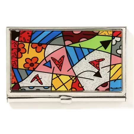 Astuccio in metallo per biglietti da visita / sigarette "patterned" - Romero Britto