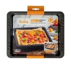 Stampo rettangolare piccolo basso antiaderente cm 28,5x23x4h - Decora