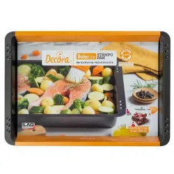 Stampo rettangolare grande basso antiaderente cm 42x29x4h - Decora