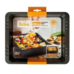 Stampo rettangolare piccolo alto antiaderente cm 28,5x23x7h - Decora
