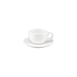 Bellavista, Tazza caffè con piatto Ml. 90 - La Porcellana Bianca