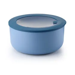 Contenitore ermetico tondo xl 'store&more bio' blu aria intenso - Guzzini