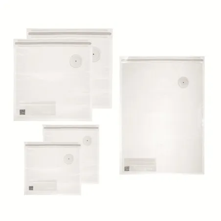 Set 5 sacchetti per sottovuoto riutilizzabili 'save-it' colori e decori vari - Guzzini