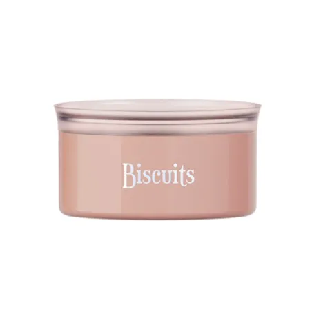 Barattolo ovale salvafreschezza Cc.2000 biscuits 'food storage' rosa fiori di pesco - Guzzini