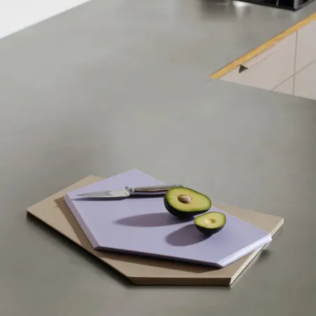 Zurich, Set 3 taglieri con supporto grigio cumino - Crush Grind