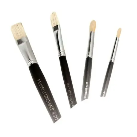 Pennelli tondi e piatti 4 pezzi