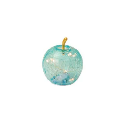 Mele Incantate, Mela vetro led azzurra Cm.12 - Lamart