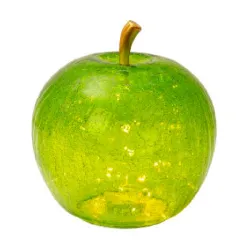 Mele Incantate, Mela vetro led verde Cm.30 - Lamart