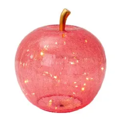 Mele Incantate, Mela vetro led fucsia Cm.30 - Lamart