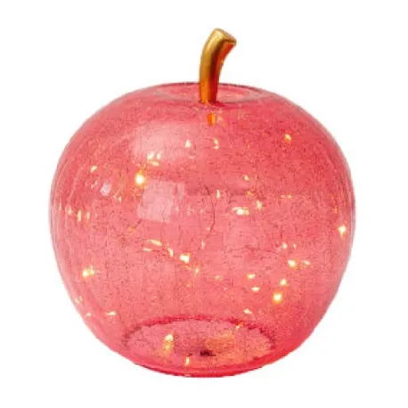 Mele Incantate, Mela vetro led fucsia Cm.30 - Lamart