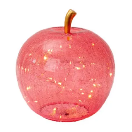 Mele Incantate, Mela vetro led fucsia Cm.30 - Lamart