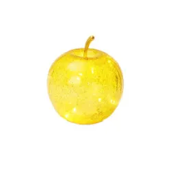 Mele Incantate, Mela vetro led gialla Cm.17 - Lamart