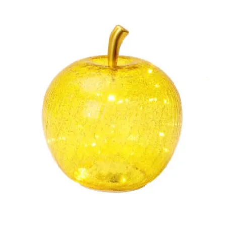 Mele Incantate, Mela vetro led gialla Cm.24 - Lamart