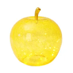 Mele Incantate, Mela vetro led gialla Cm.30 - Lamart