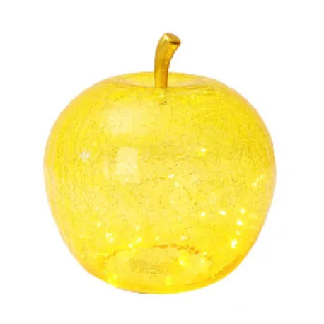 Mele Incantate, Mela vetro led gialla Cm.30 - Lamart
