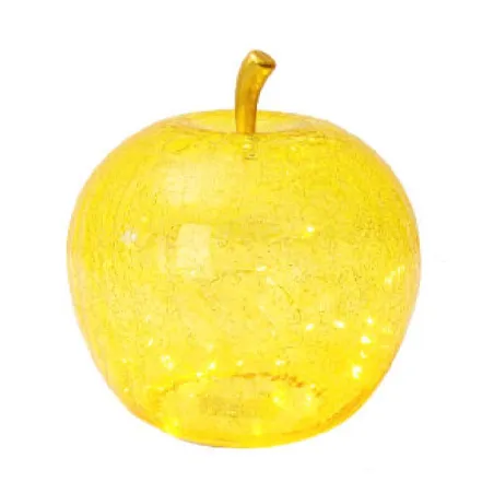Mele Incantate, Mela vetro led gialla Cm.30 - Lamart