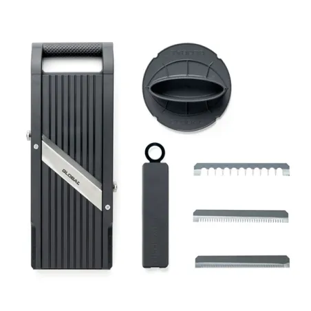 Mandolina e affettaverdure by Benriner con 3 lame intercambiabili e custodia per lame Mm.95 / Cm.34,5 - Global