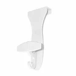 Appendiabiti bianco Cm.8x17 con fissaggio ad incastro su porte con spessore Mm.18