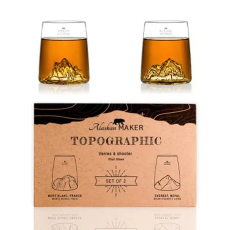 Set 2 bicchierini da liquore (shottini), Monte Bianco/Everest - Alaskan Maker
