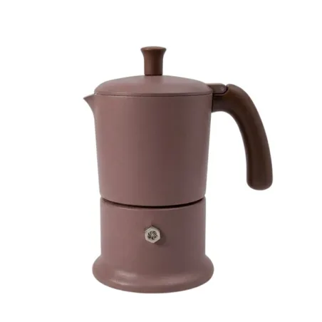 Angelina, Caffettiera per induzione da 3 tazze - Cipria - Made in Italy - Angelina